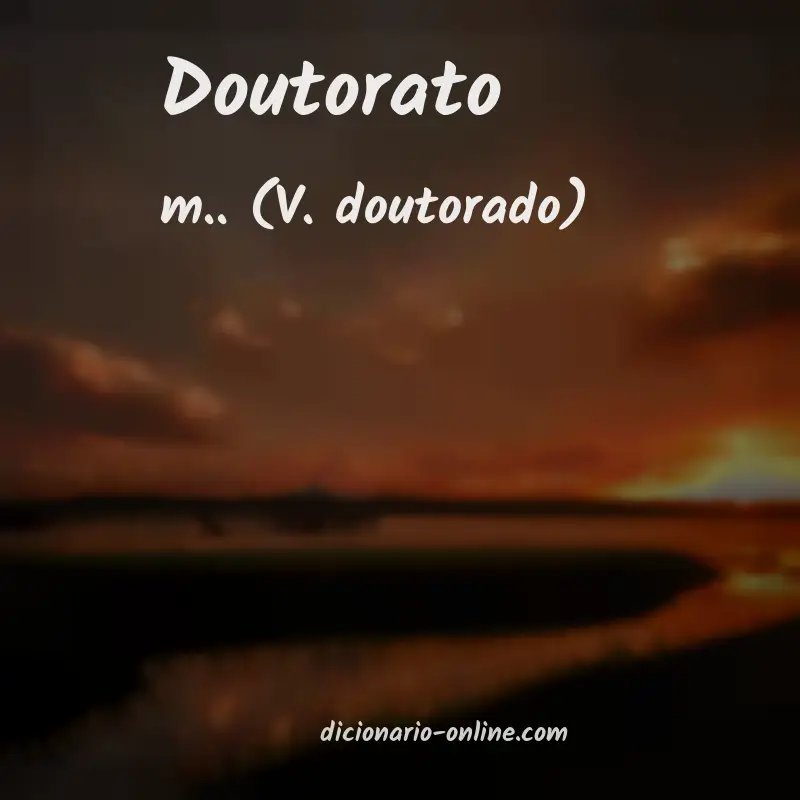 Significado de doutorato