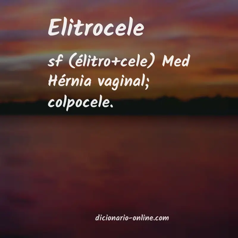 Significado de elitrocele