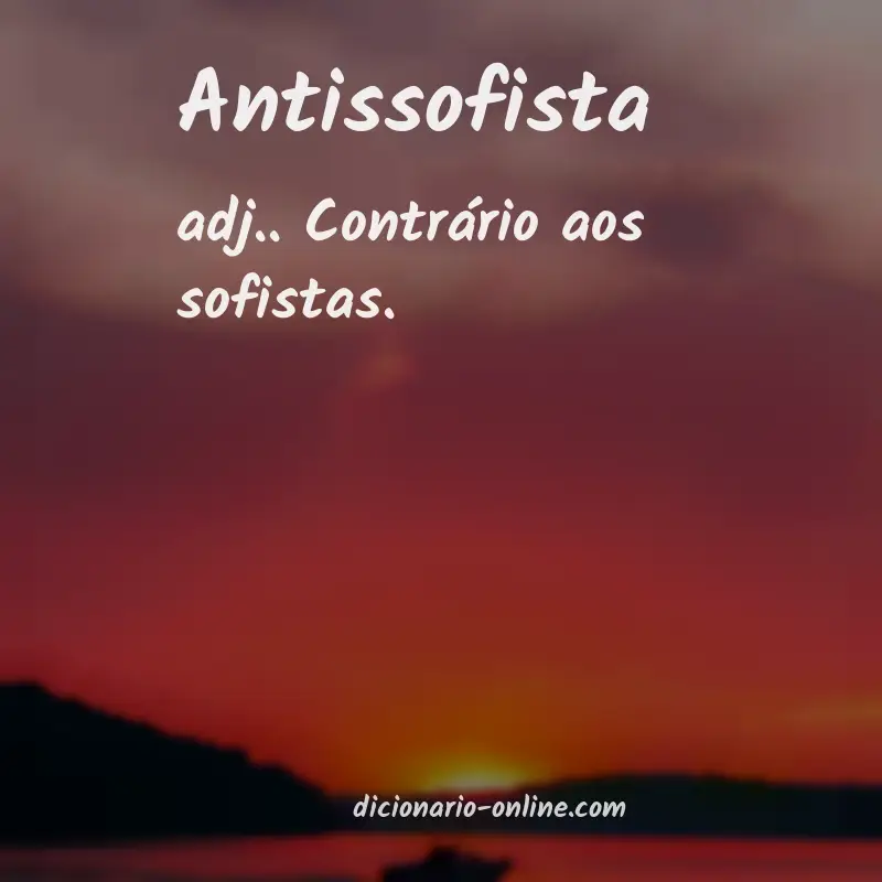 Significado de antissofista