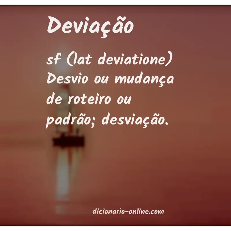 Significado de deviação