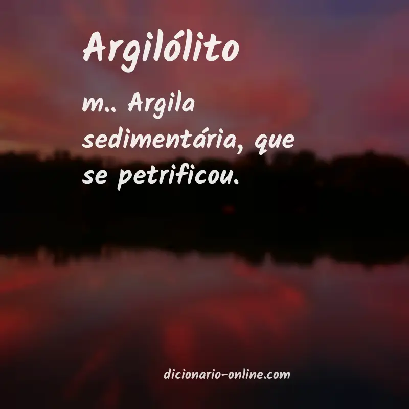 Significado de argilólito
