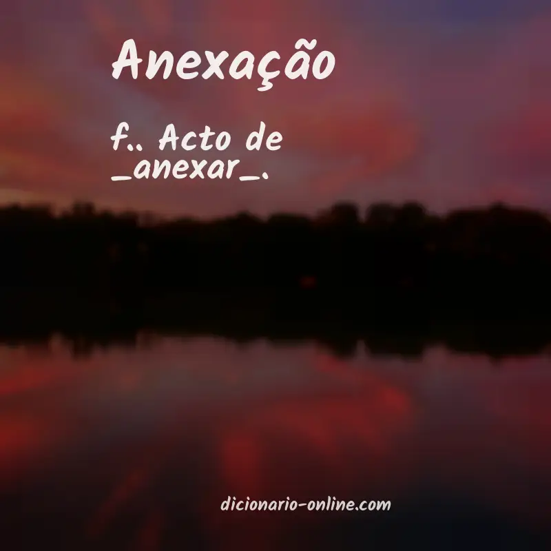 Significado de anexação