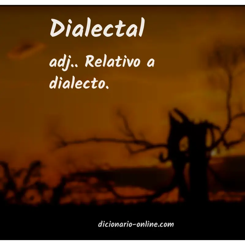 Significado de dialectal