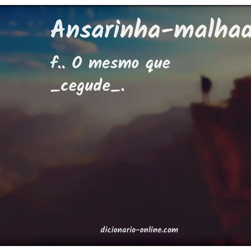 Significado de ansarinha-malhada