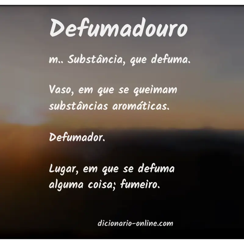 Significado de defumadouro