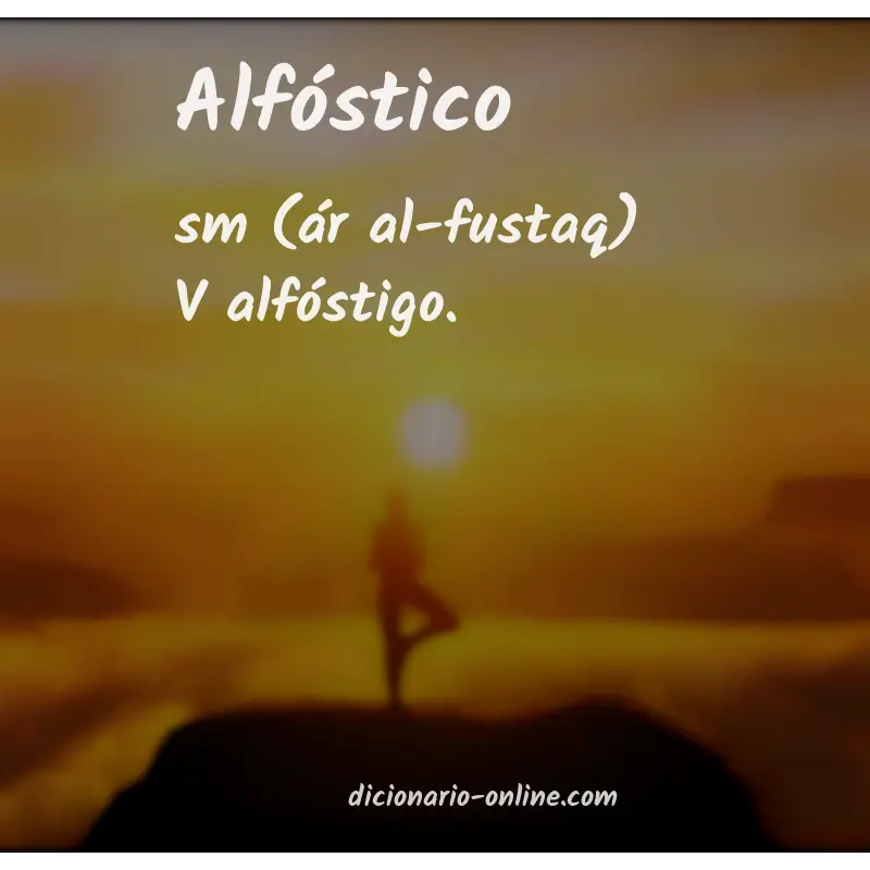 Significado de alfóstico