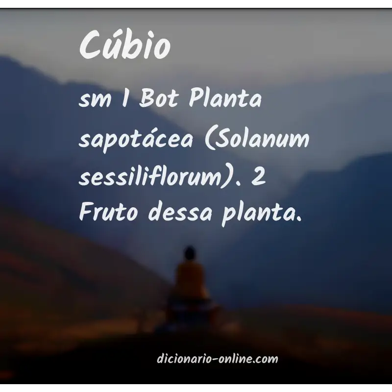 Significado de cúbio