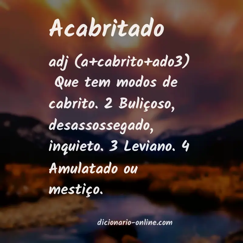 Significado de acabritado