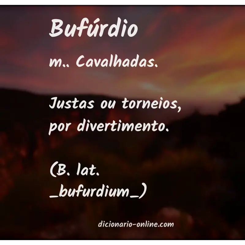 Significado de bufúrdio