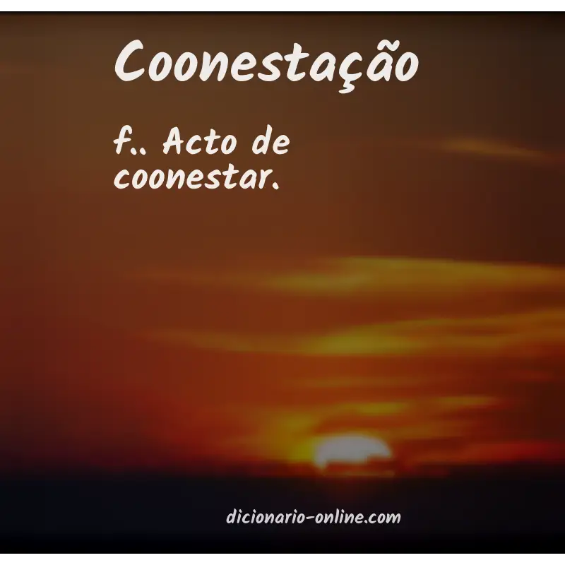 Significado de coonestação