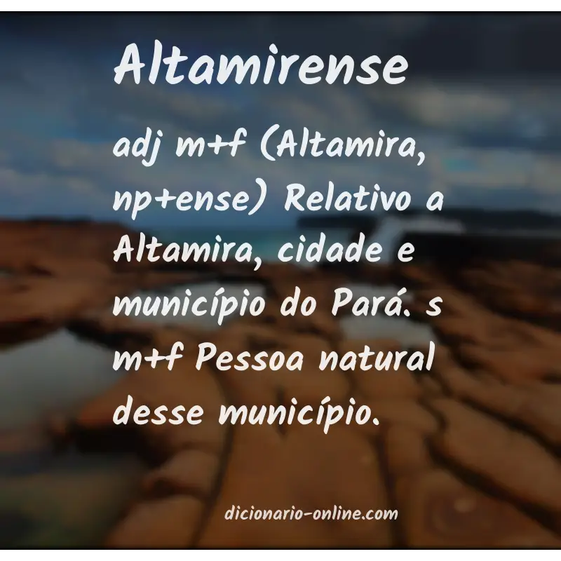 Significado de altamirense