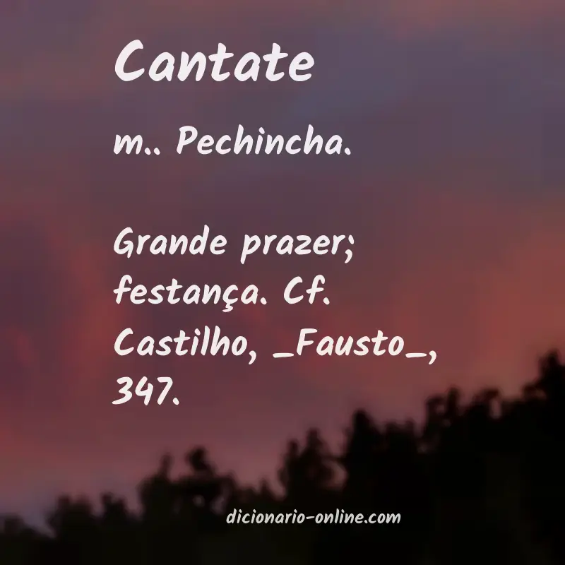 Significado de cantate