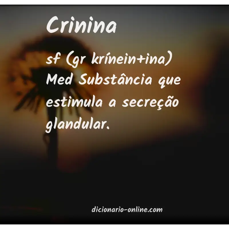 Significado de crinina