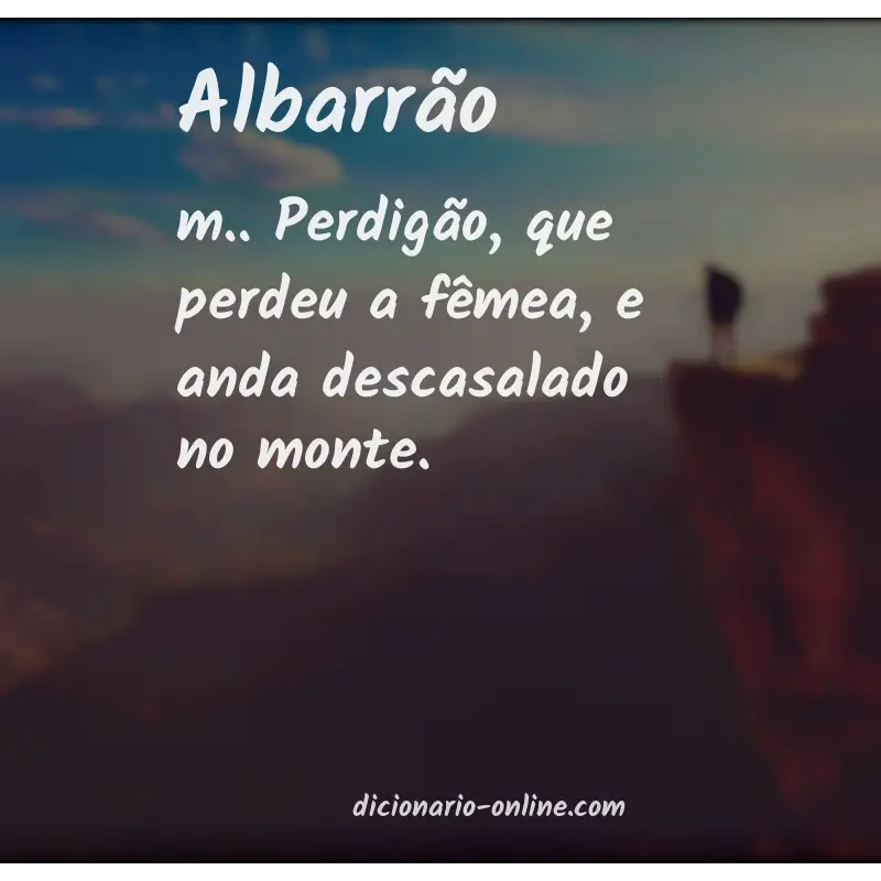 Significado de albarrão