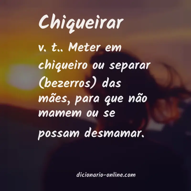 Significado de chiqueirar