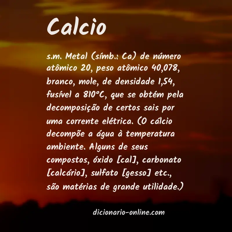 Significado de calcio