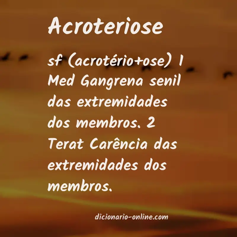 Significado de acroteriose