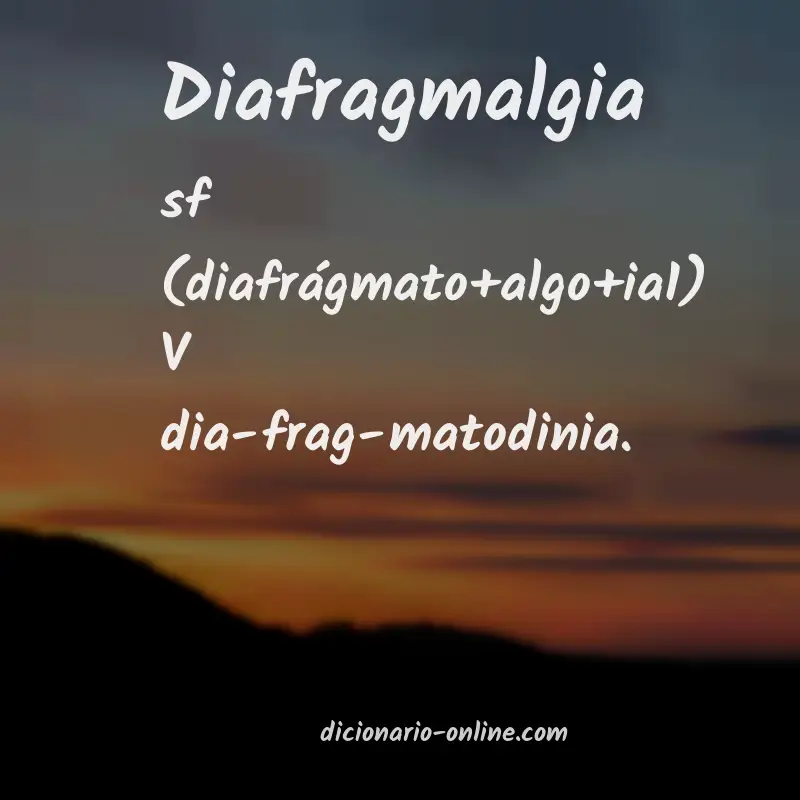 Significado de diafragmalgia
