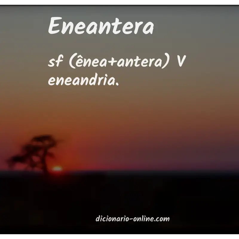 Significado de eneantera