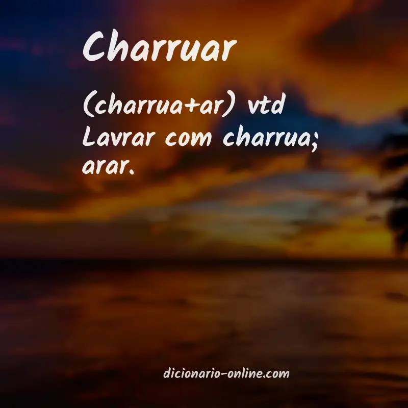 Significado de charruar