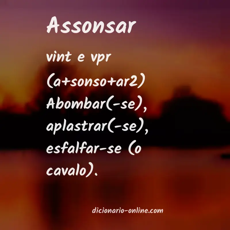 Significado de assonsar