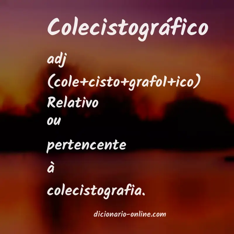 Significado de colecistográfico