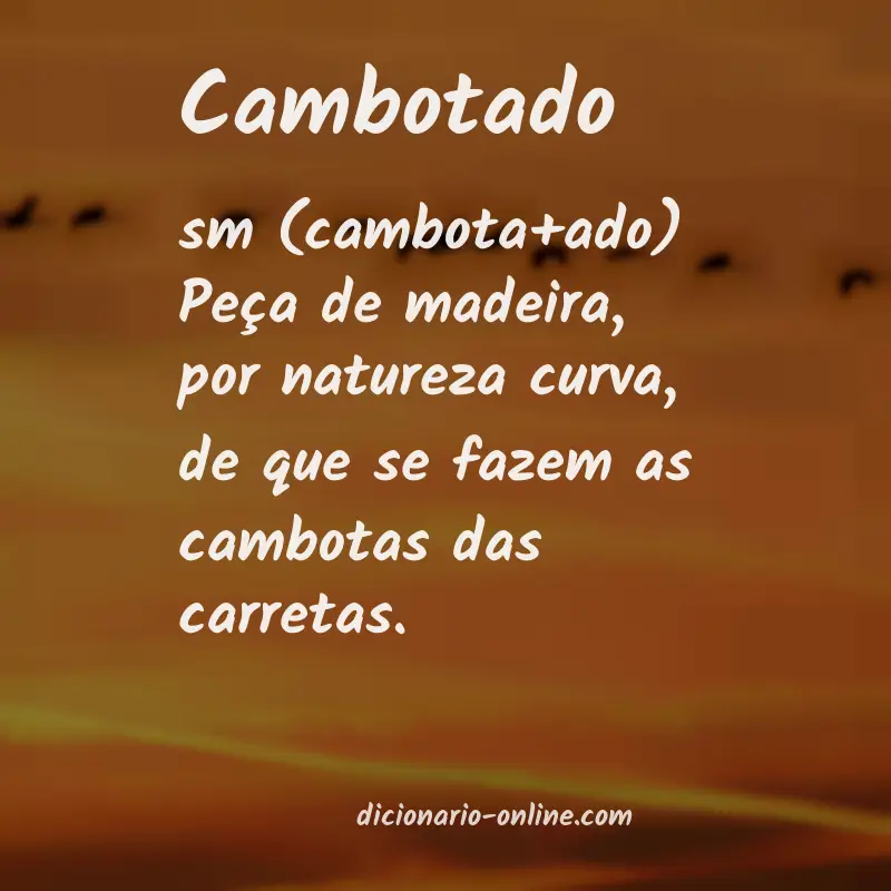 Significado de cambotado