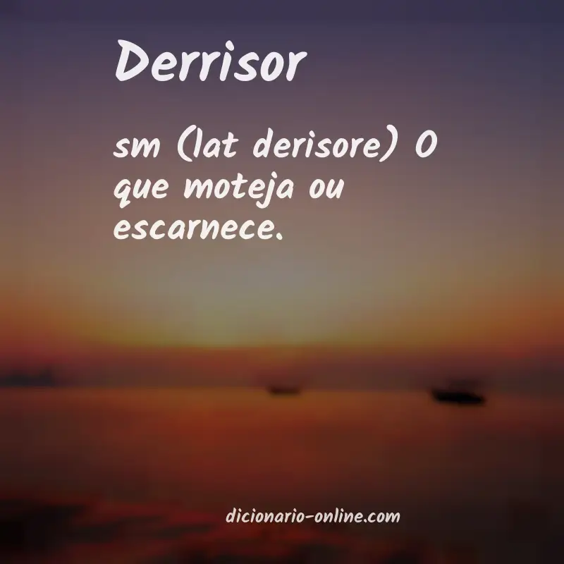 Significado de derrisor