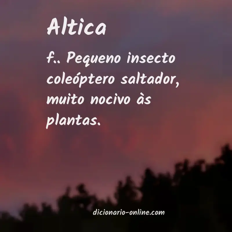 Significado de altica