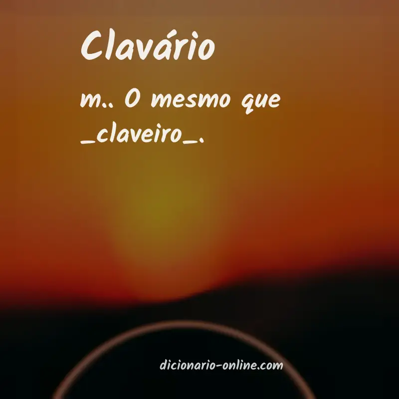 Significado de clavário