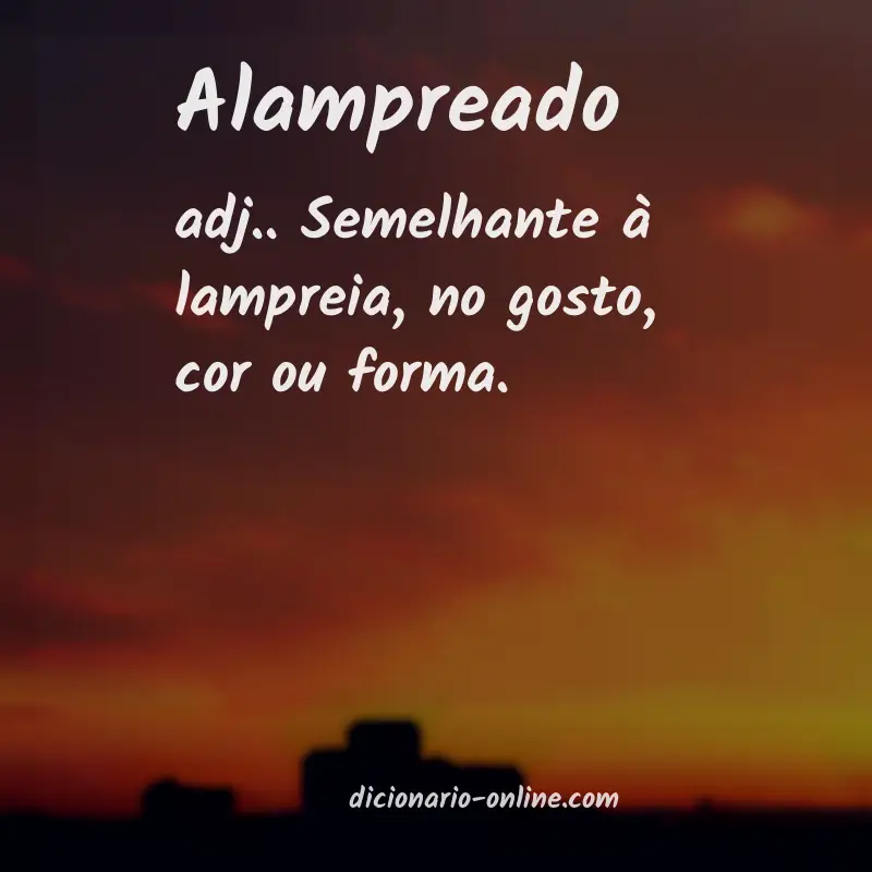 Significado de alampreado