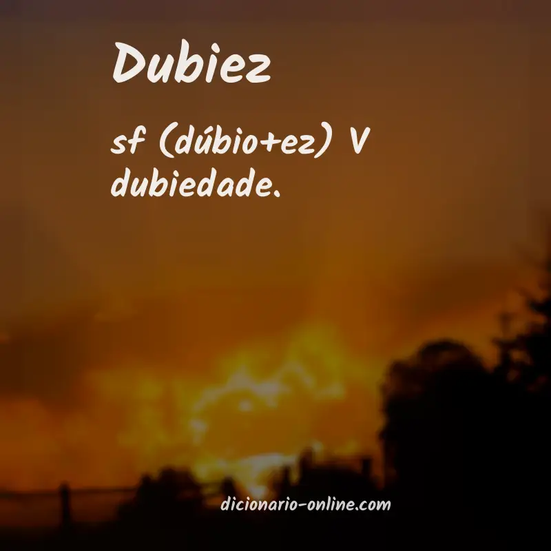 Significado de dubiez