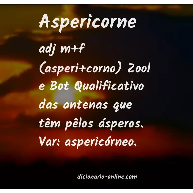 Significado de aspericorne