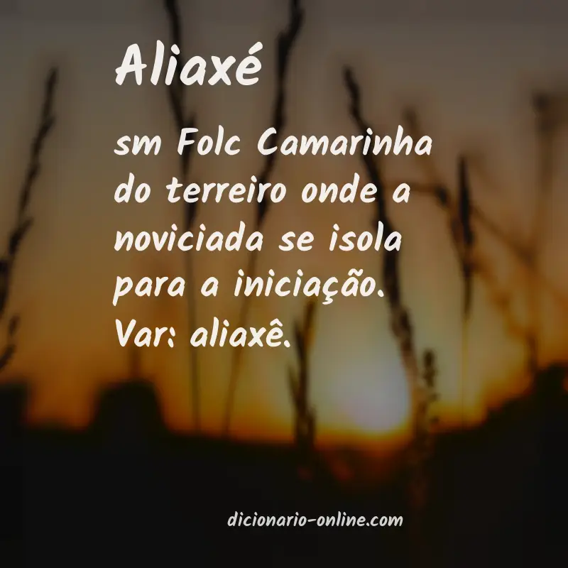 Significado de aliaxé