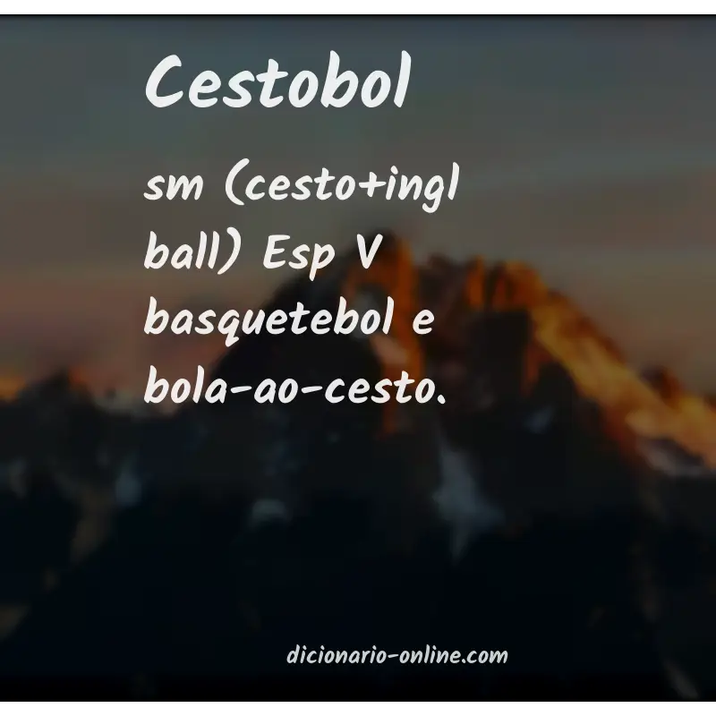 Significado de cestobol