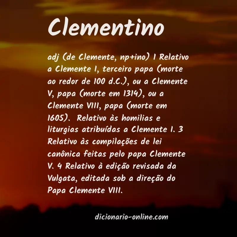 Significado de clementino