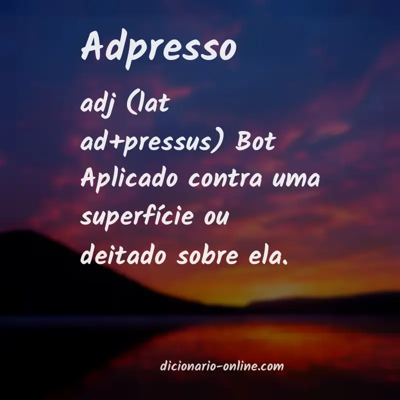 Significado de adpresso