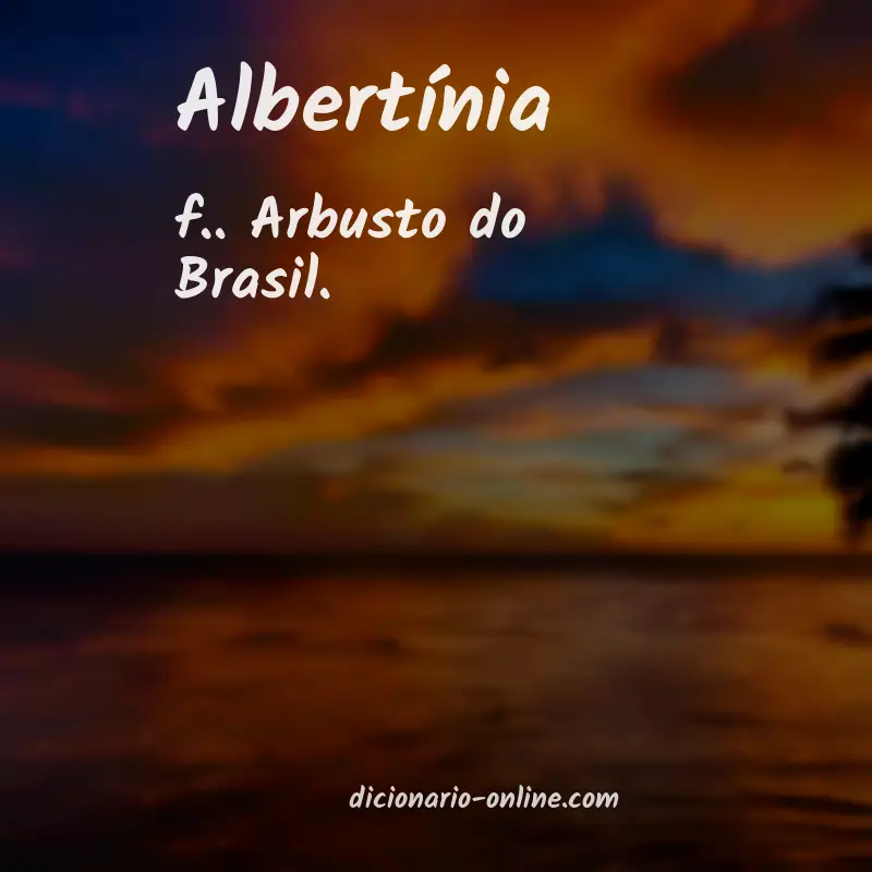 Significado de albertínia