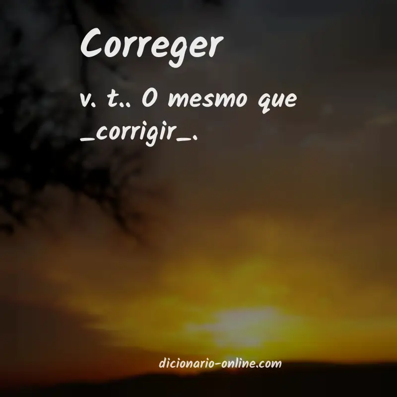 Significado de correger