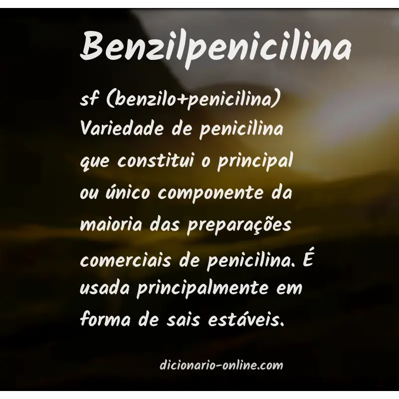 Significado de benzilpenicilina