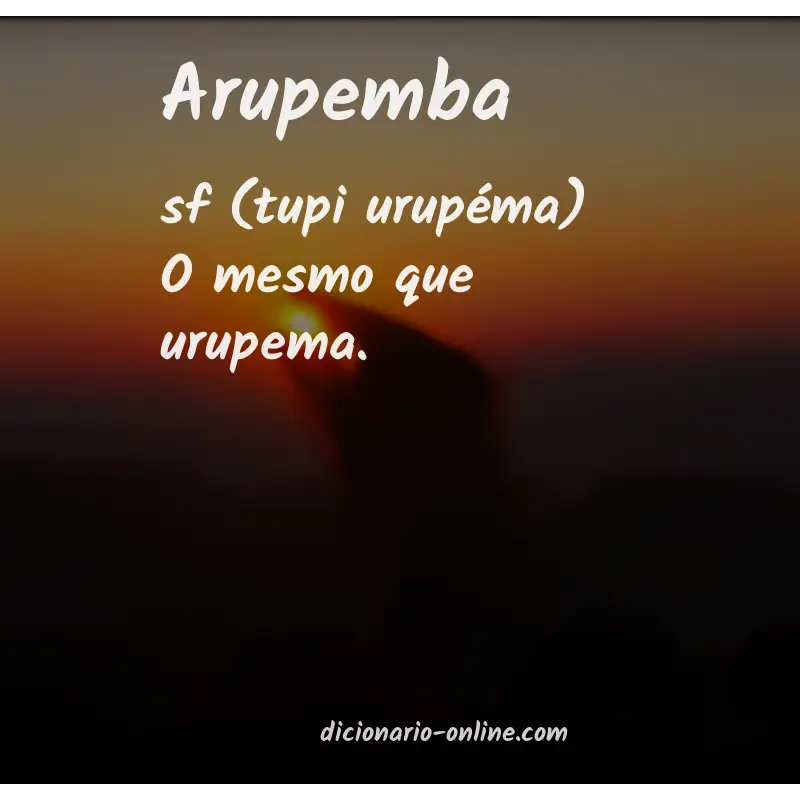 Significado de arupemba