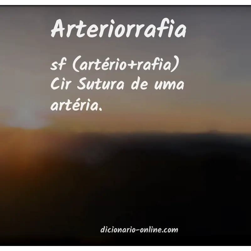 Significado de arteriorrafia