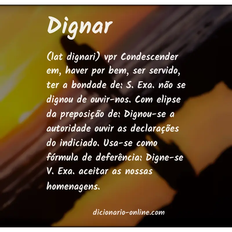 Significado de dignar