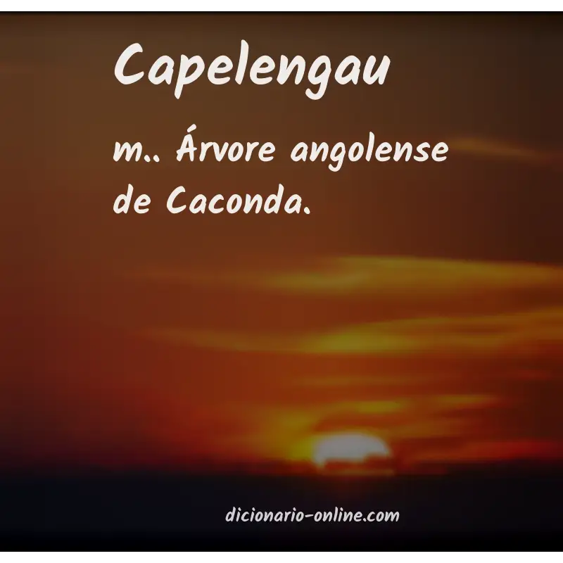 Significado de capelengau