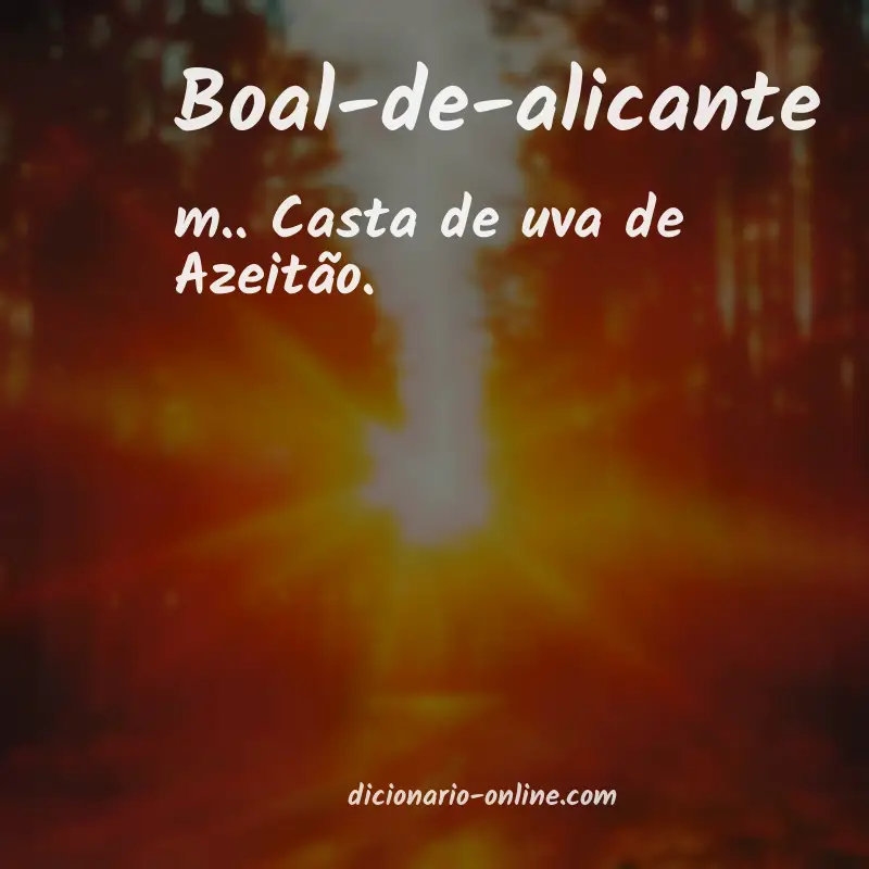 Significado de boal-de-alicante