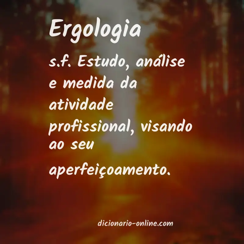 Significado de ergologia