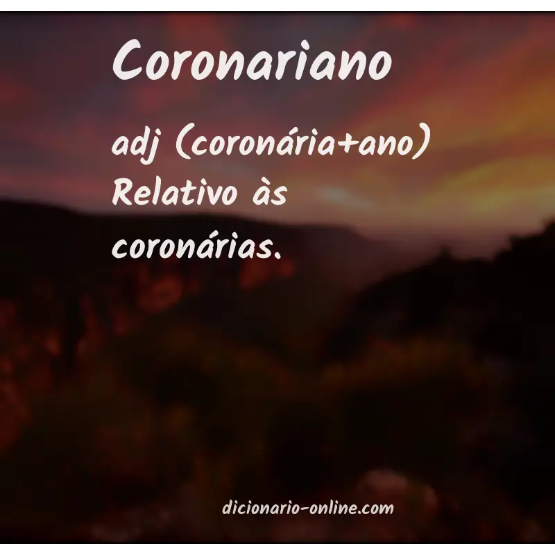 Significado de coronariano