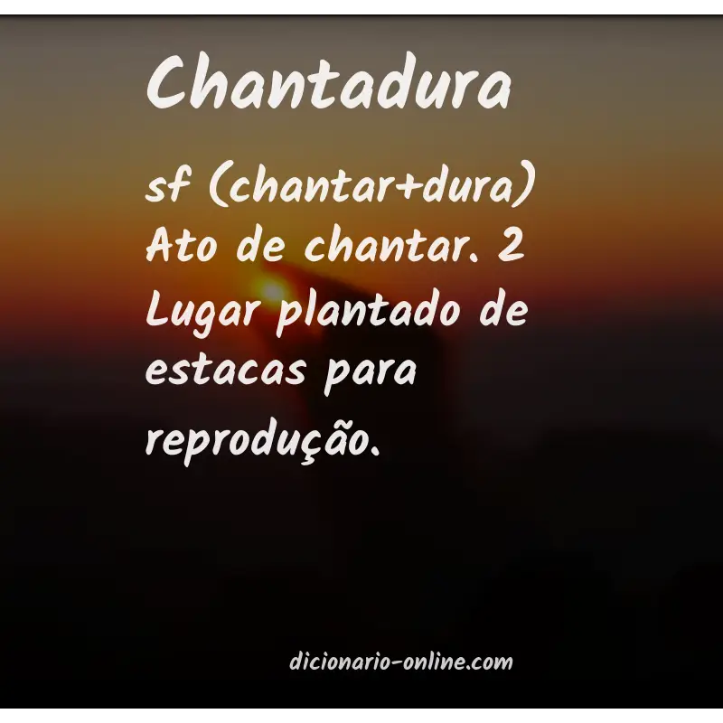 Significado de chantadura