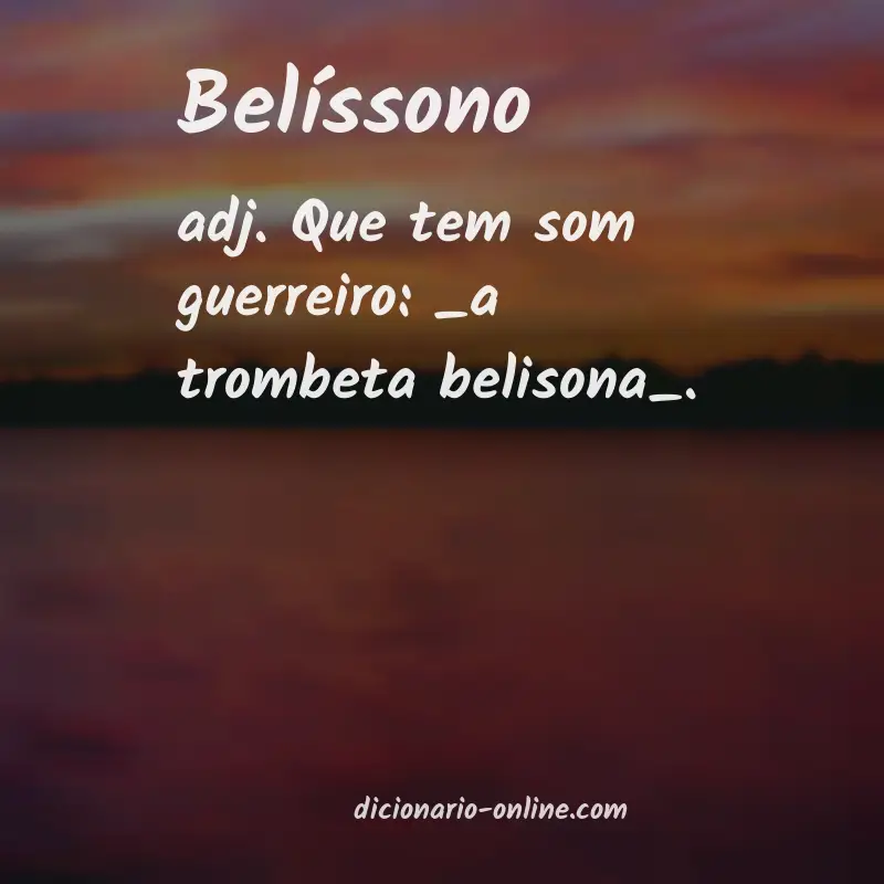 Significado de belíssono