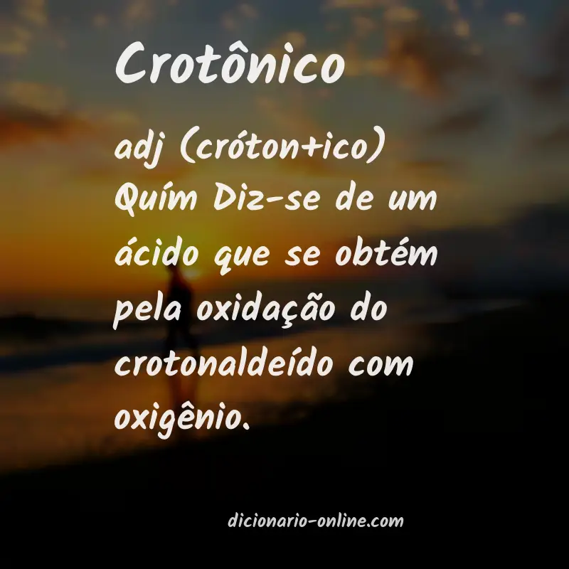 Significado de crotônico